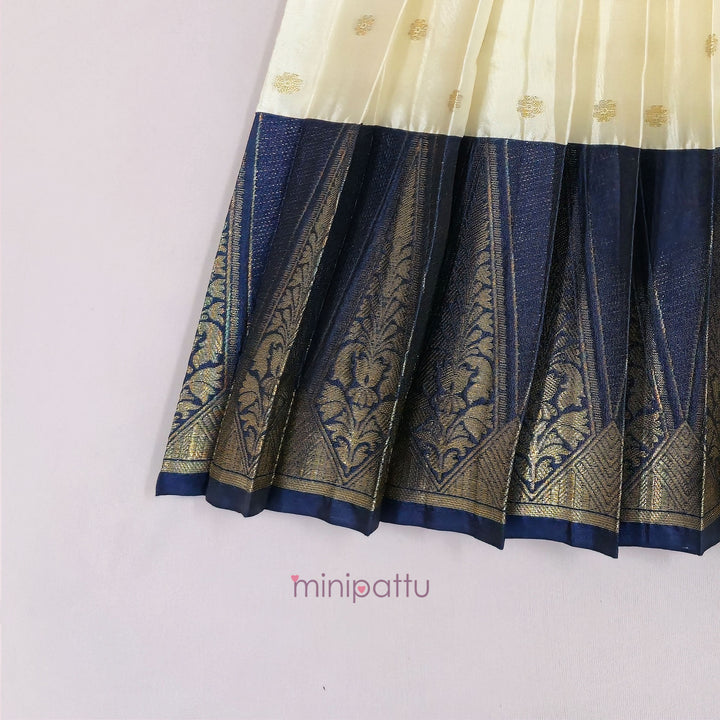 Abirami - Navy Pattu Pavadai Minipattu