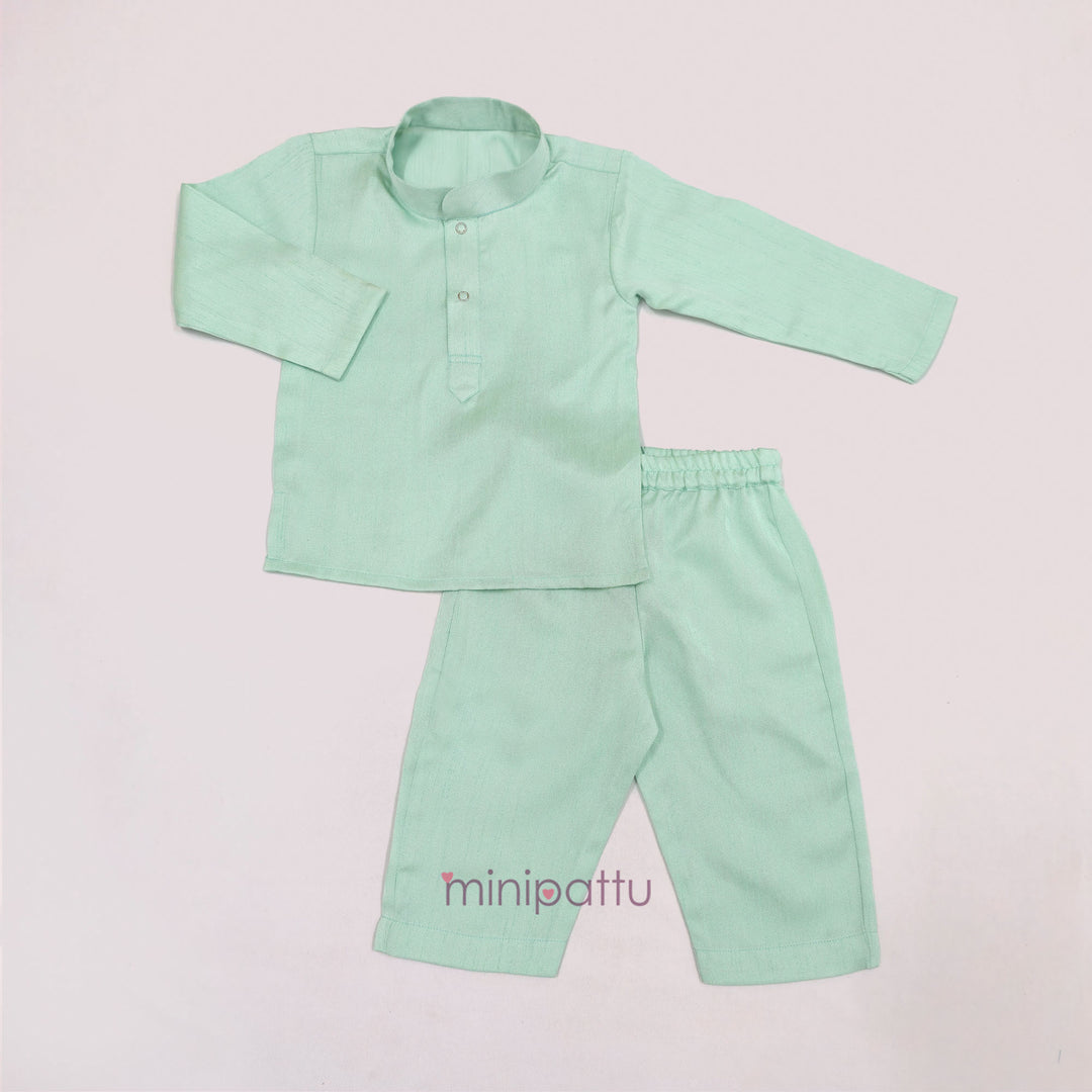Advik - Aqua Blue Teal Embellished Jacket set