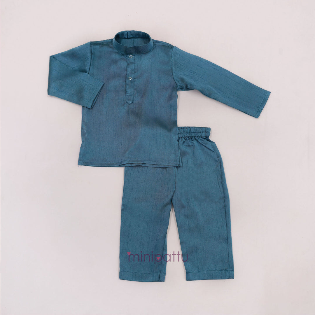 Abhinav - Rust Teal Designer Jacket set