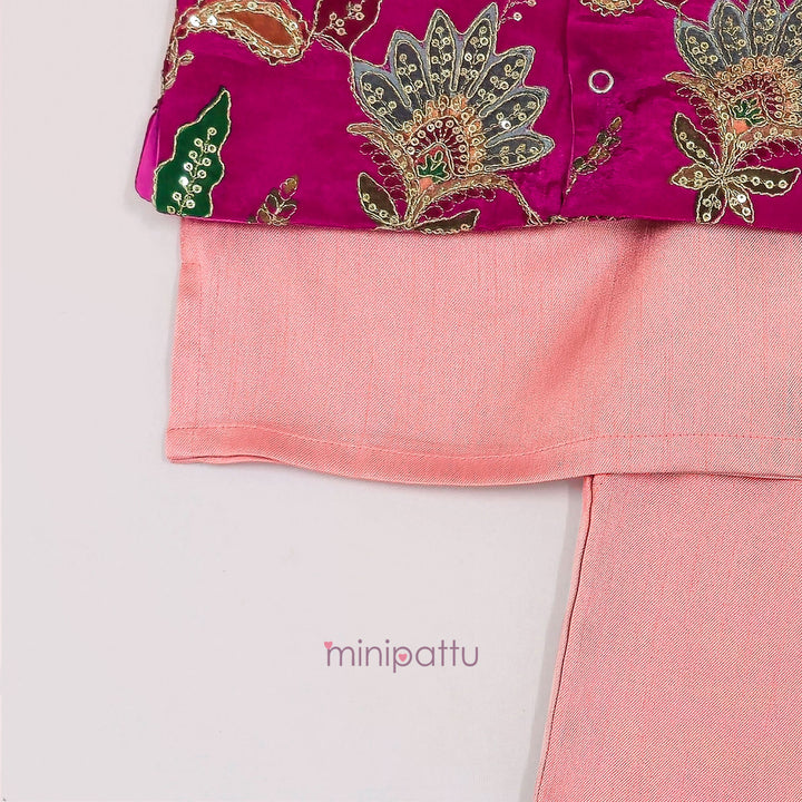 Abhinav - Pink Designer Jacket set