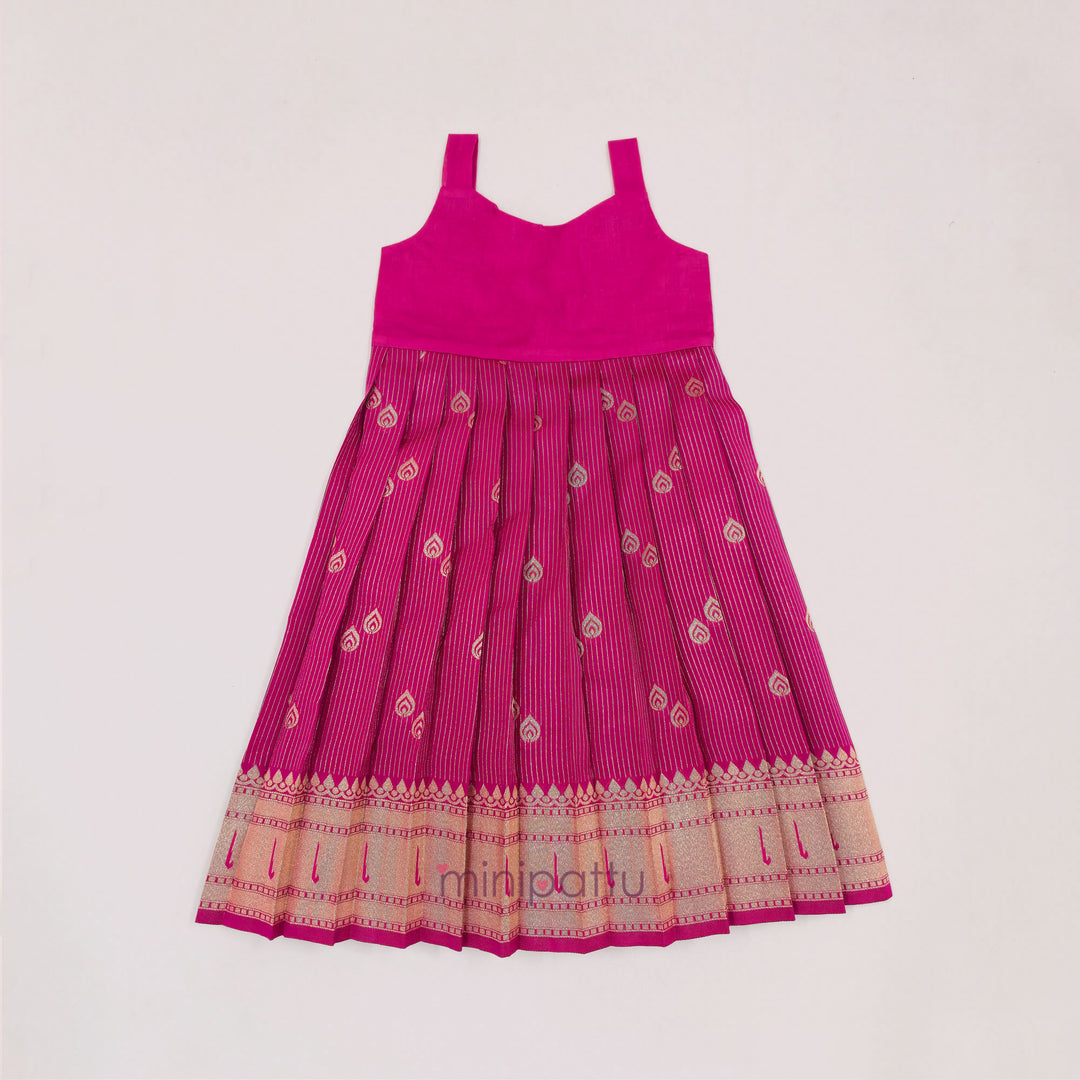 Paithani Pink Pattu Pavadai Minipattu