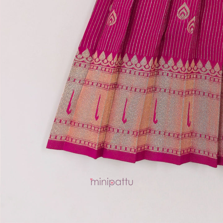 Paithani Pink Pattu Pavadai Minipattu