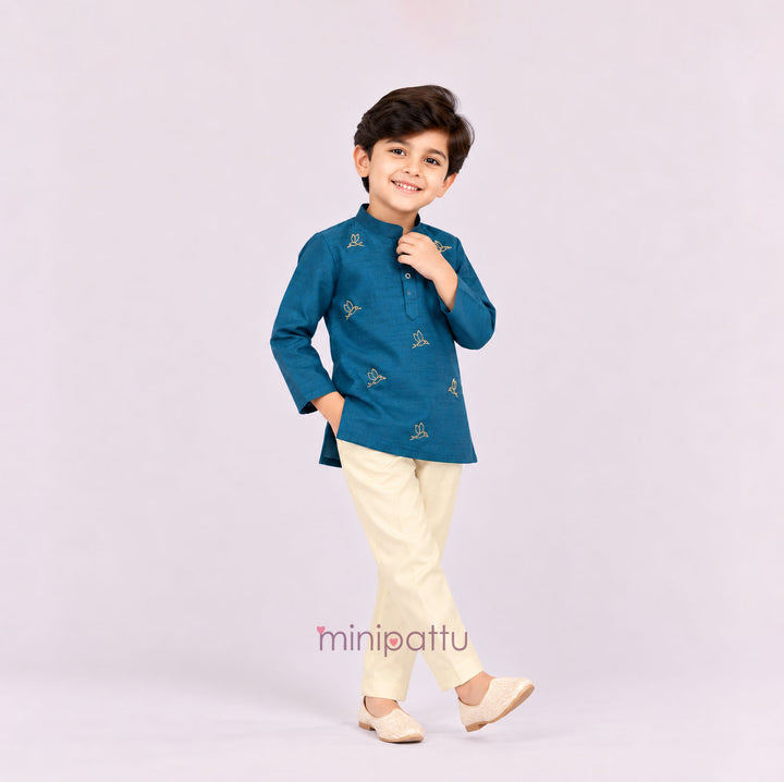 Anish - Teal Blue Kurta & Pant set