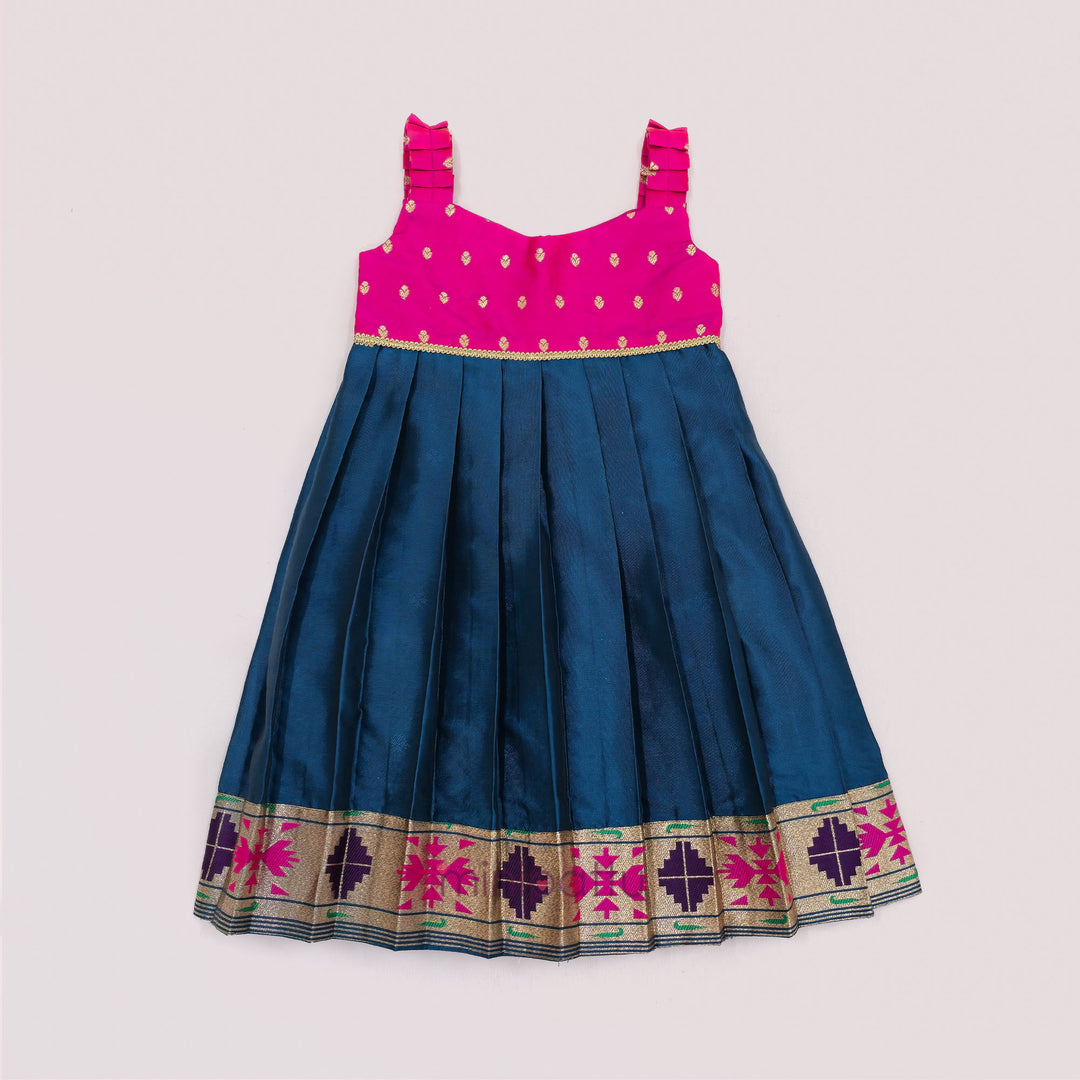 Viha - Pink Blue Frock Minipattu