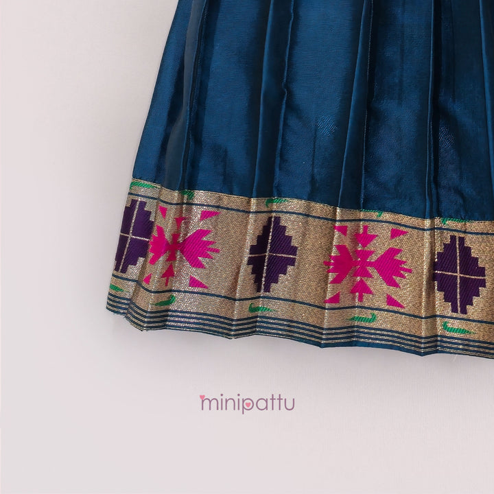 Viha - Pink Blue Frock Minipattu