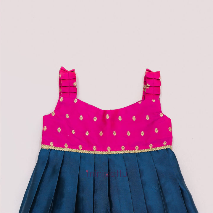 Viha - Pink Blue Frock Minipattu