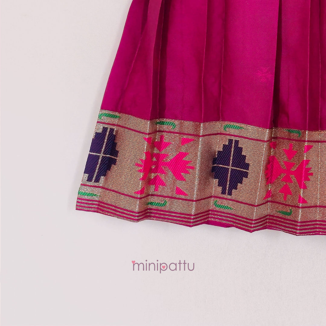 Viha - Purple Pink Frock Minipattu
