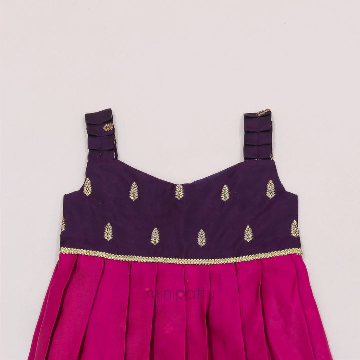 Viha - Purple Pink Frock Minipattu