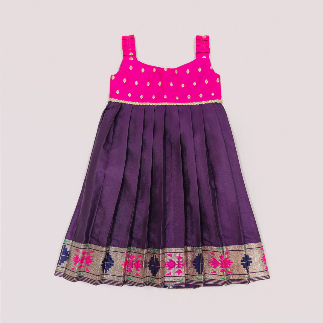Viha - Pink Purple Frock Minipattu