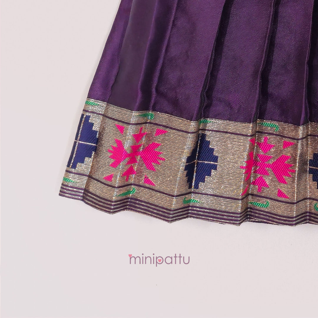 Viha - Pink Purple Frock Minipattu