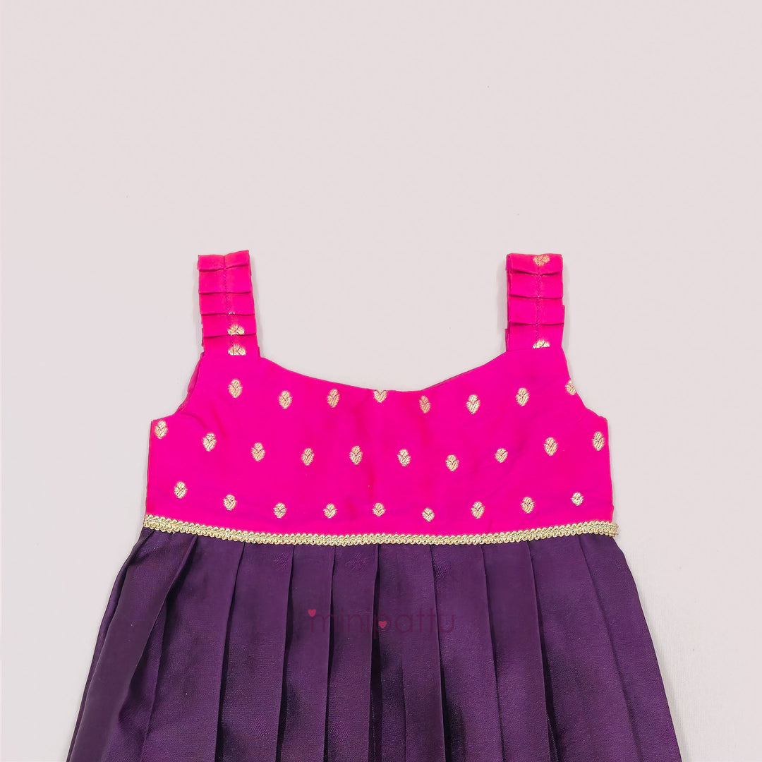 Viha - Pink Purple Frock Minipattu
