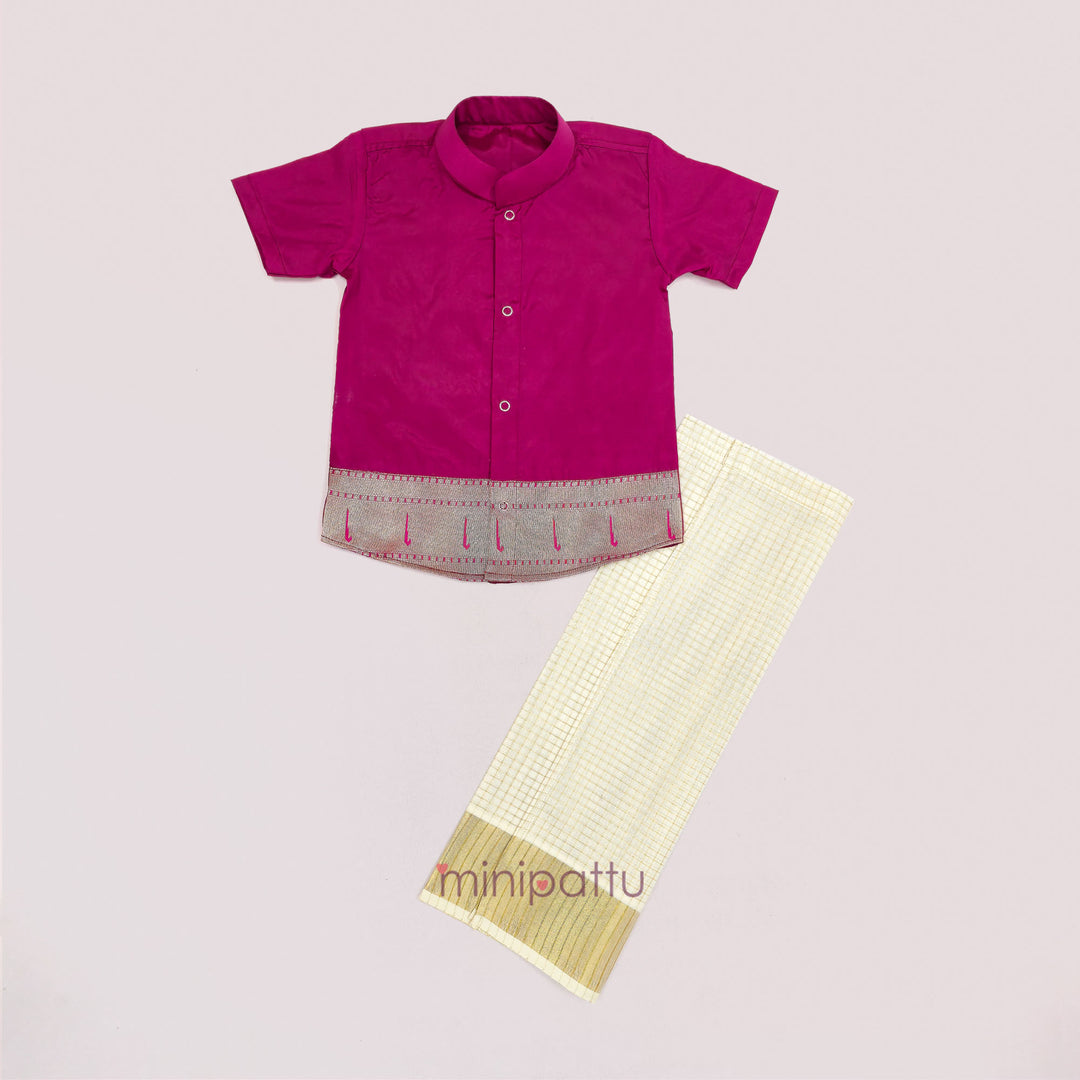 Niroop -  Pink & Veshti Set