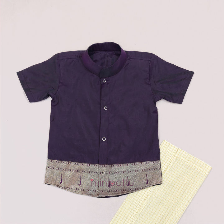 Niroop -  Purple & Veshti Set