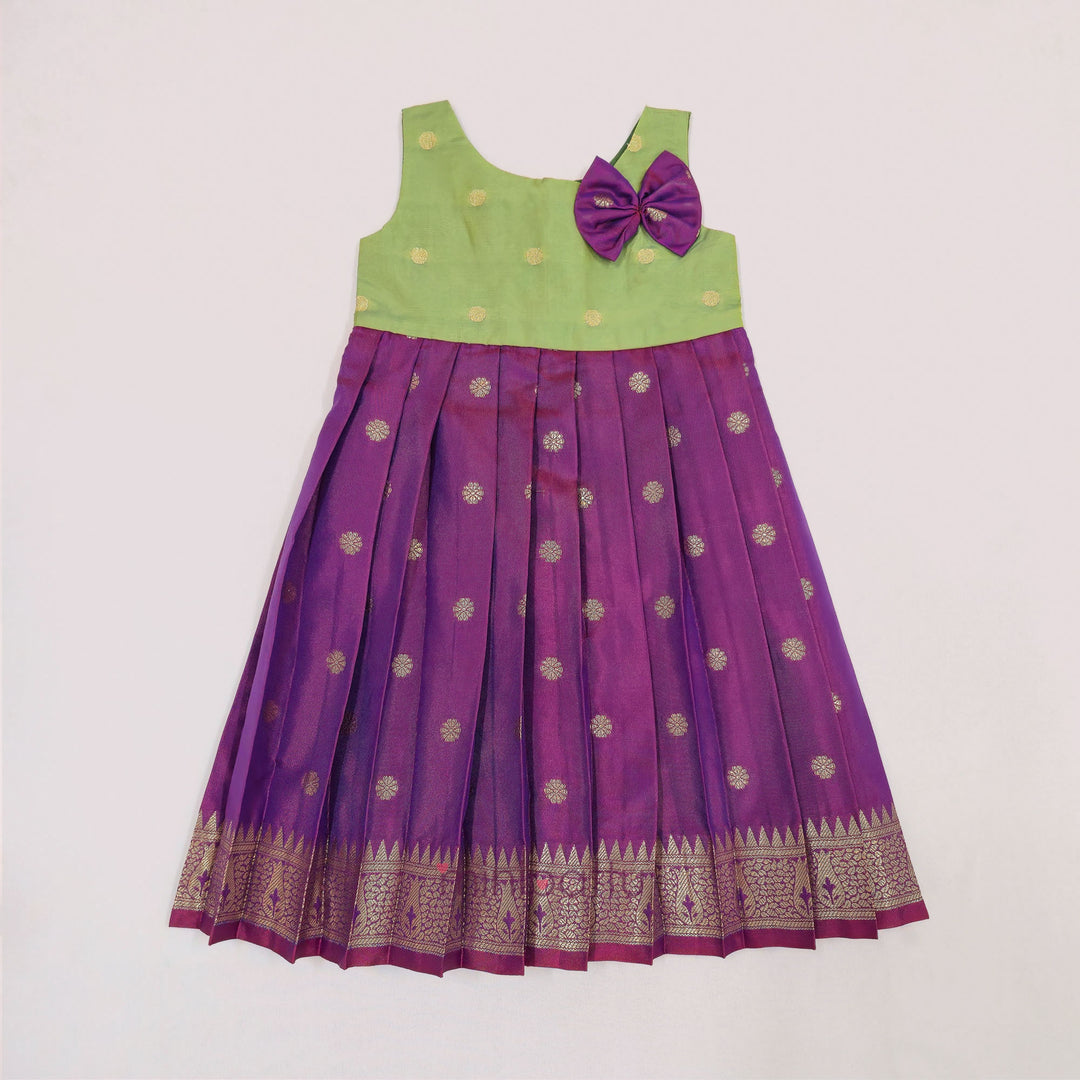 Srinika - Green Purple Frock Minipattu