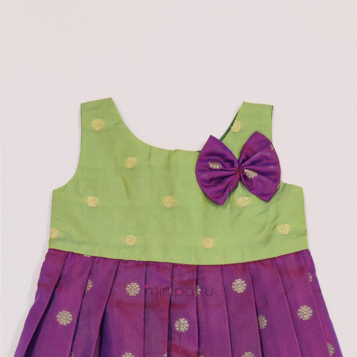 Srinika - Green Purple Frock Minipattu