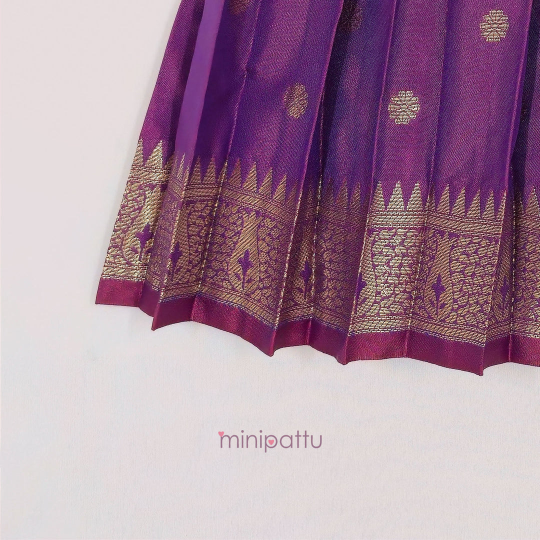 Srinika - Green Purple Frock Minipattu