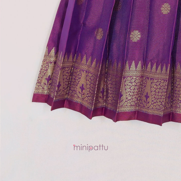 Srinika - Green Purple Frock Minipattu