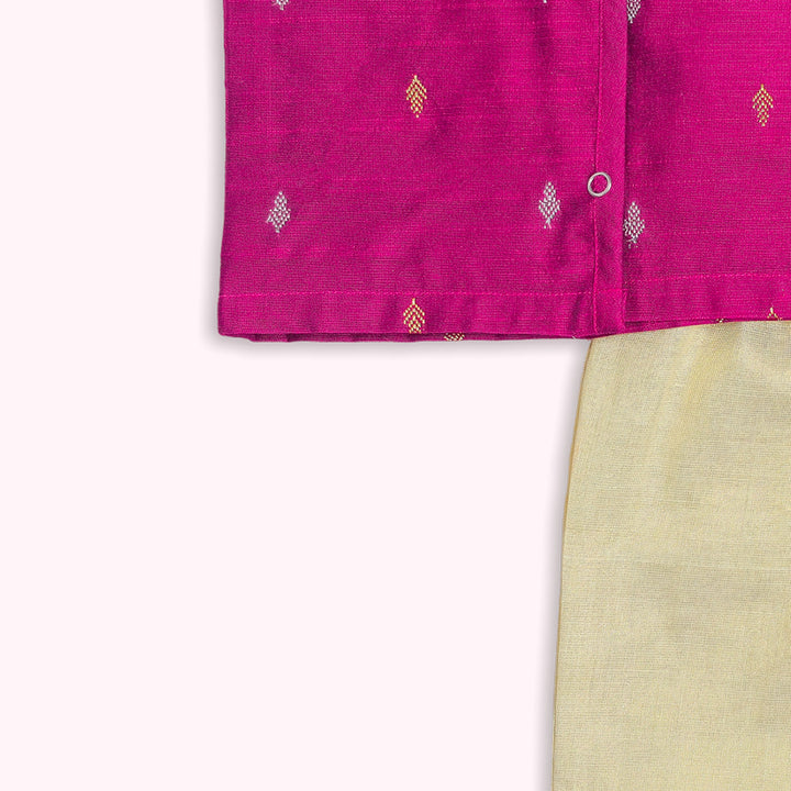 Riyan -  Pink Jabla Set Minipattu