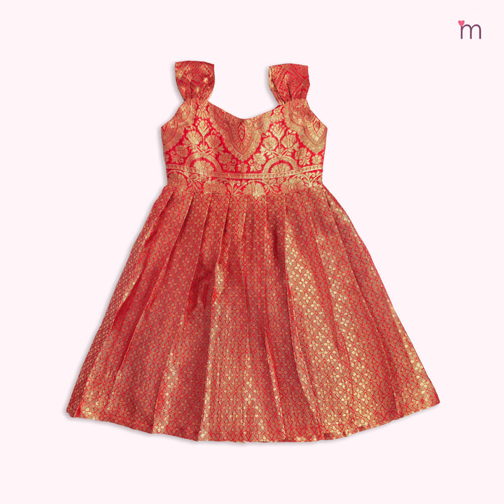 Advika - Red Frock Minipattu