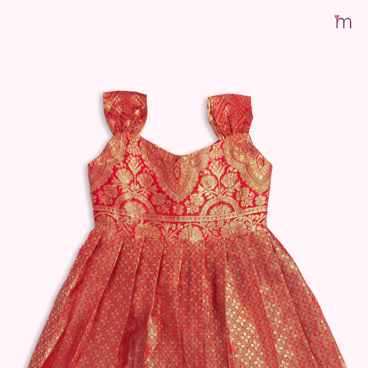 Advika - Red Frock Minipattu