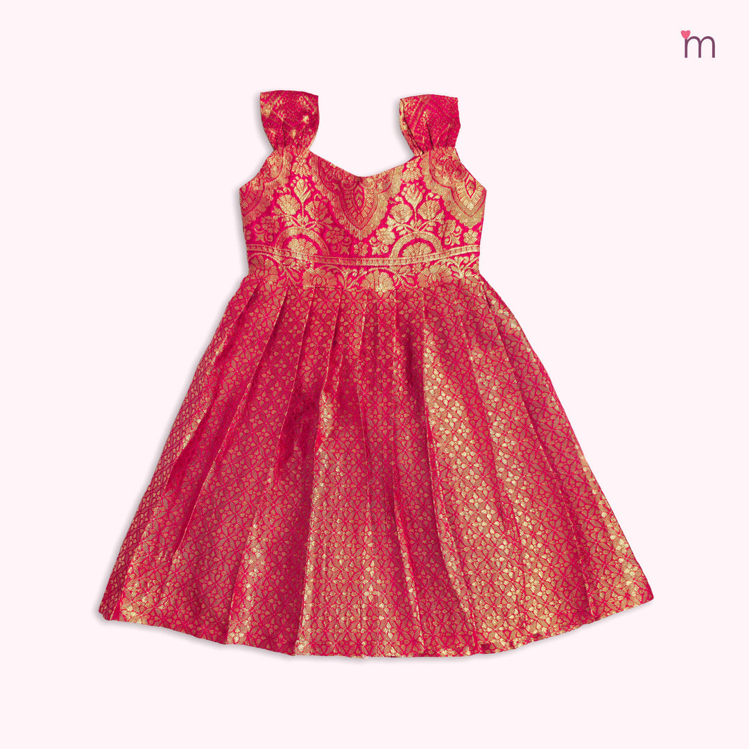 Advika - Pink Frock Minipattu