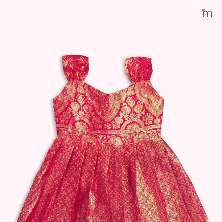 Advika - Pink Frock Minipattu