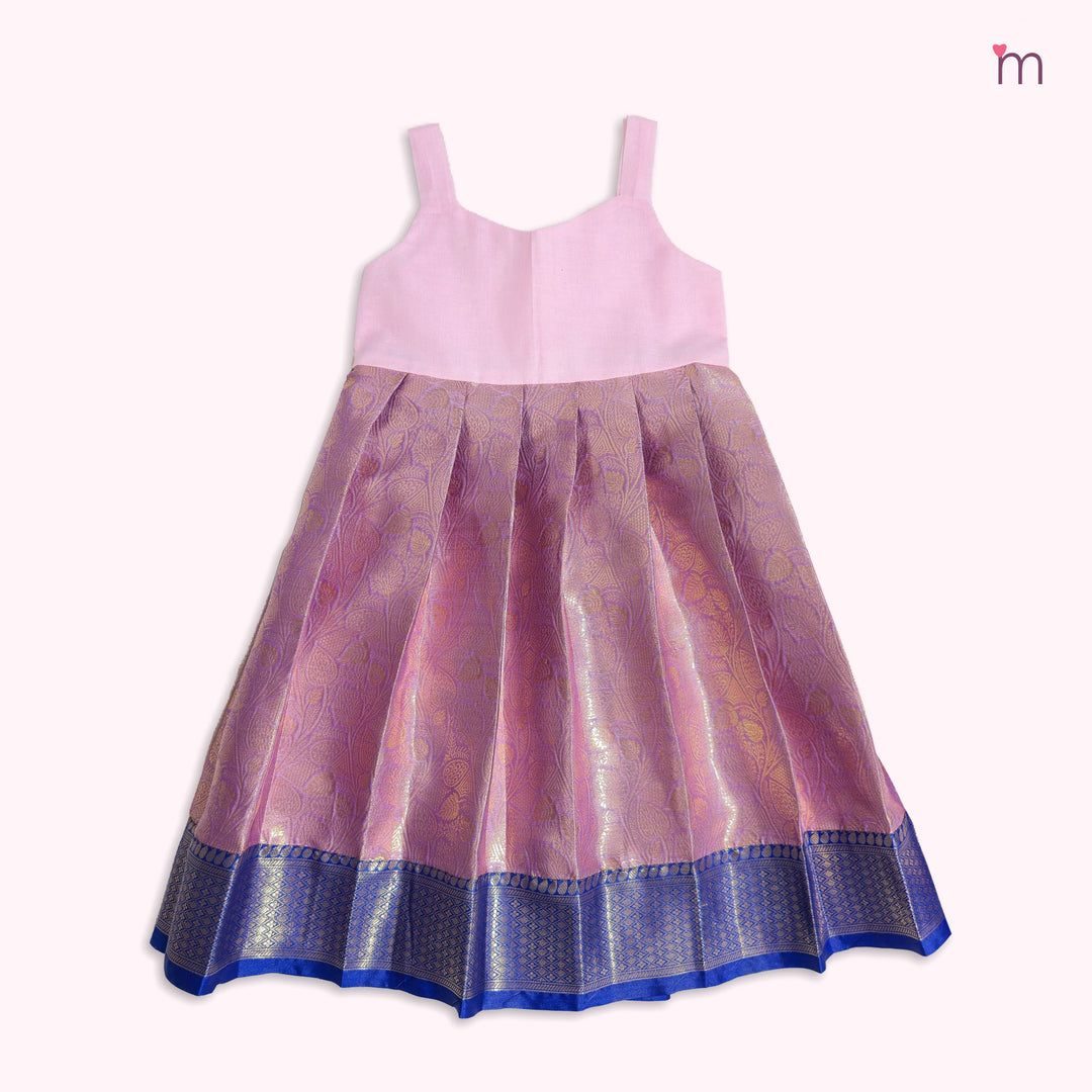 Akshara - Blue Lilac Pattu Pavadai Minipattu