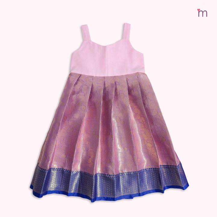 Akshara - Blue Lilac Pattu Pavadai Minipattu