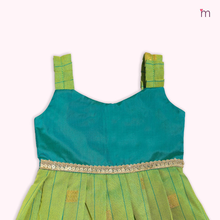 Yamini- Teal Green Frock Minipattu