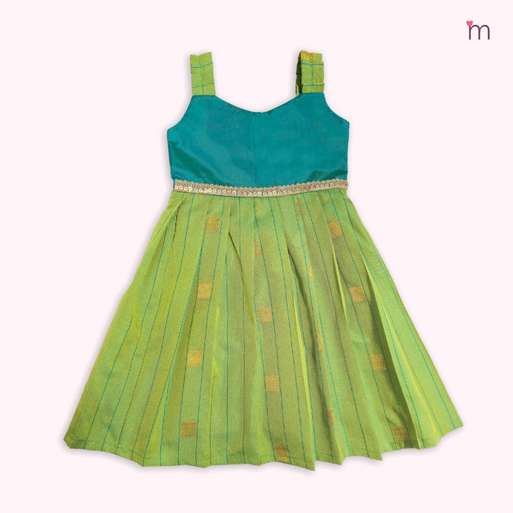 Yamini- Teal Green Frock Minipattu