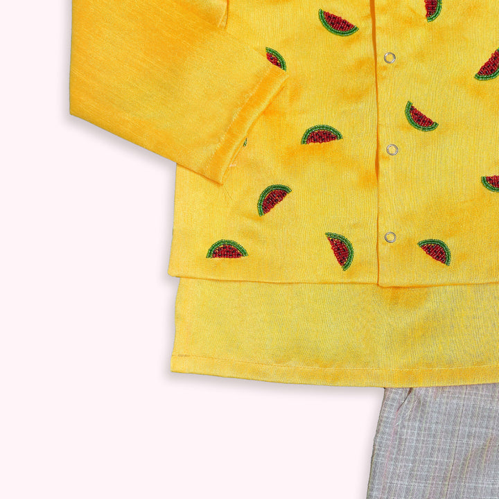 Sharvin - Yellow Watermelon Sherwani set