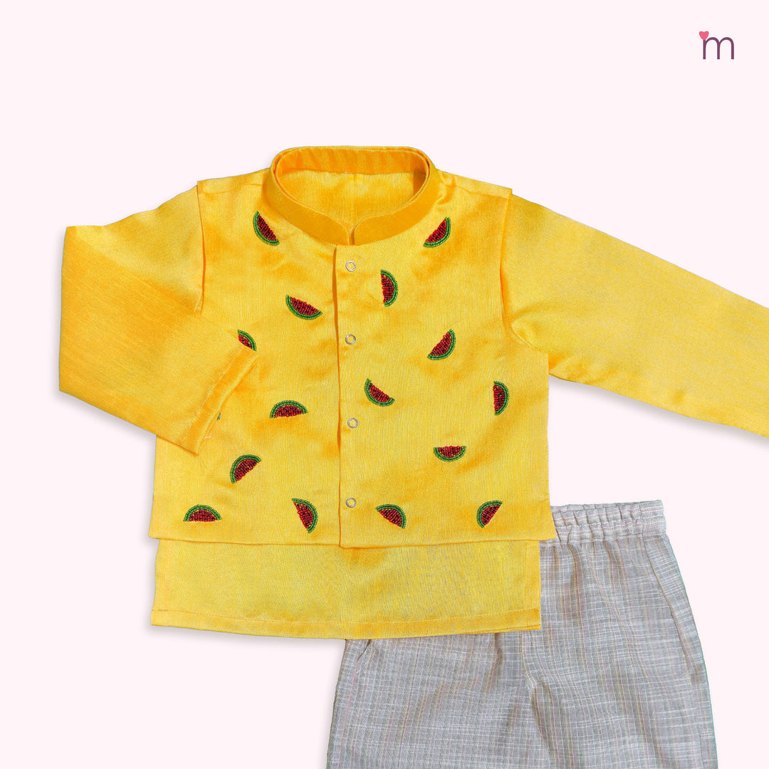 Sharvin - Yellow Watermelon Sherwani set