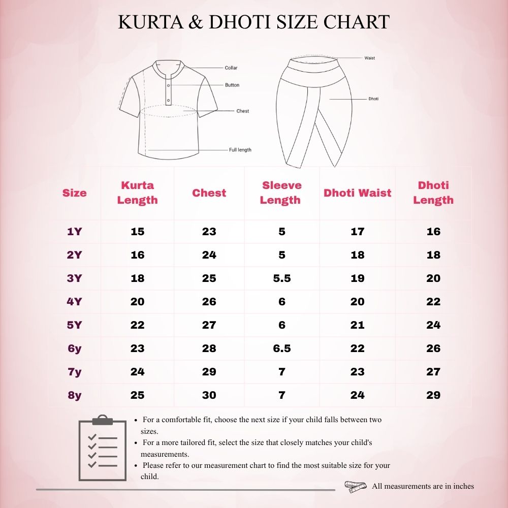 Little Krishna -Blue Printed Kurta & Dhothi set