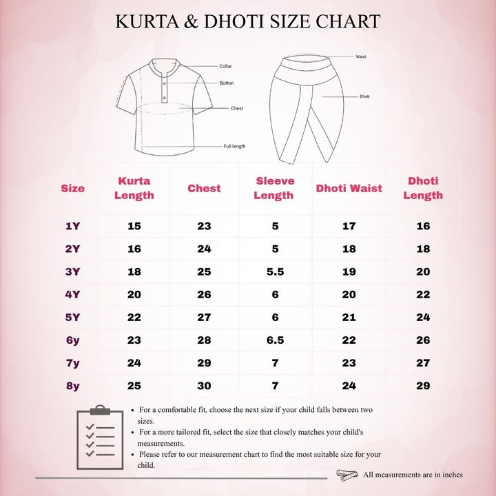Little Krishna -Blue Printed Kurta & Dhothi set