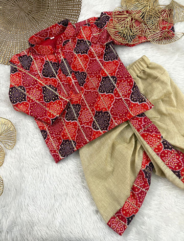 Dev - Red Kurtha set