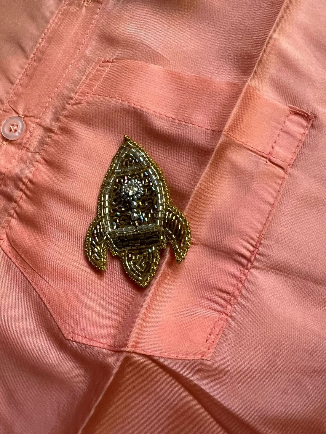 Mini Mappilai Peach Shirt & Dhothi Set