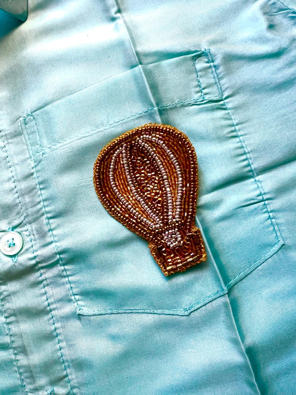 Mini Mappilai Blue Shirt & Dhothi Set