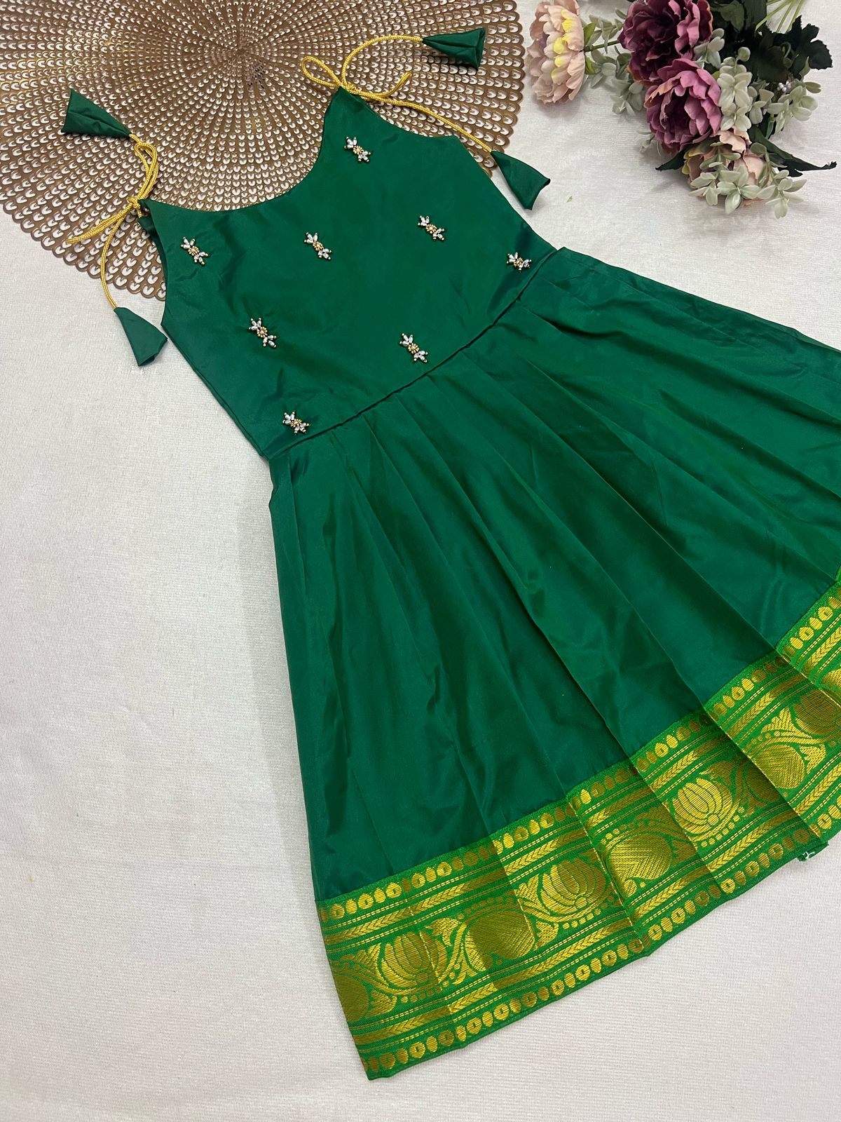 Tejas - Green Butta Frock