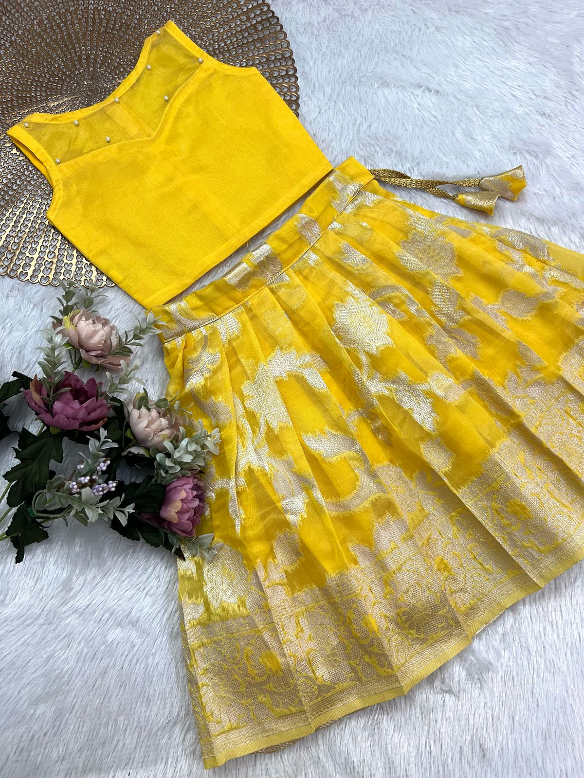 Isha Designer Yellow Minipattu