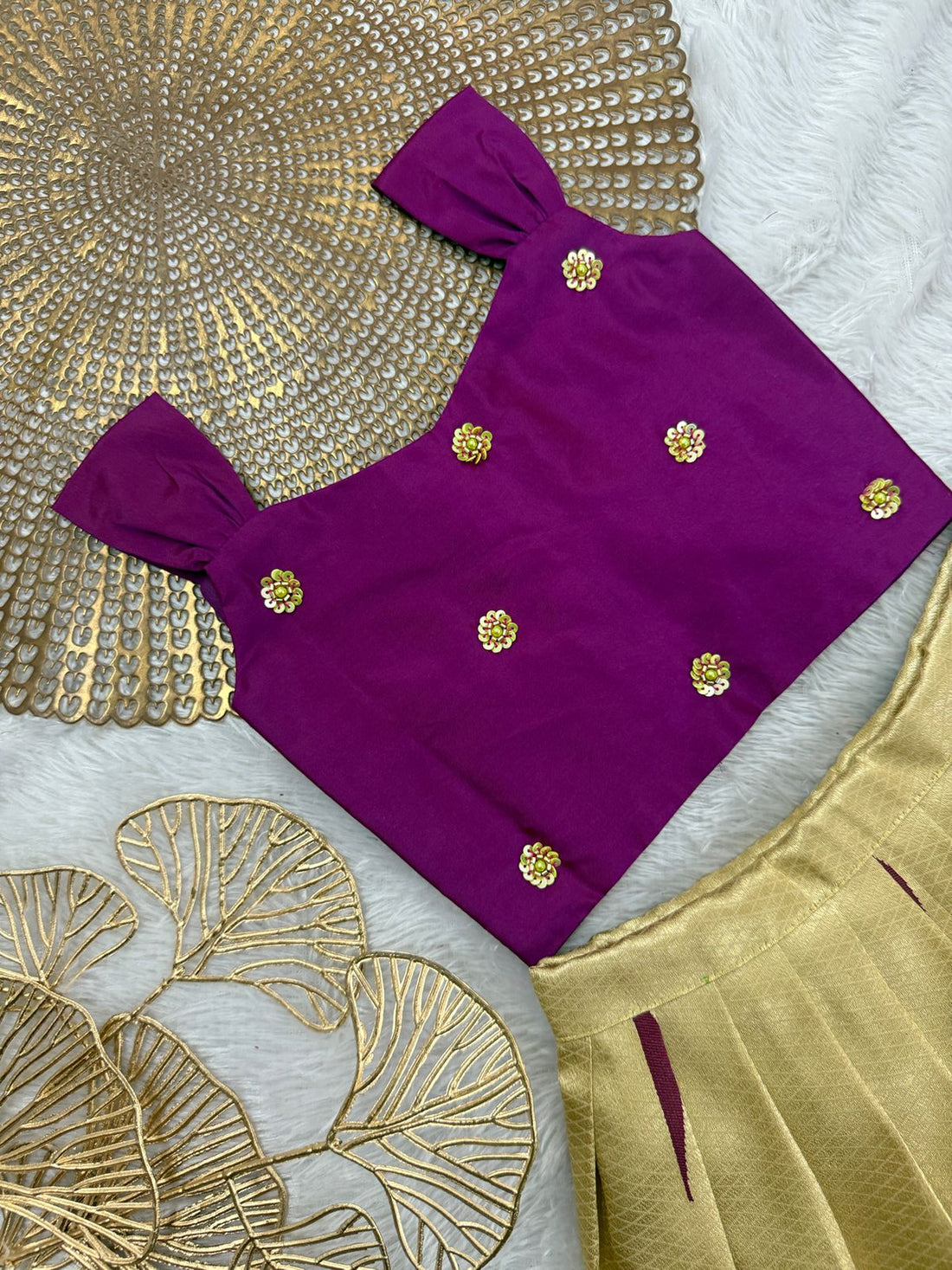 Ziva Designer Purple Ivory Minipattu