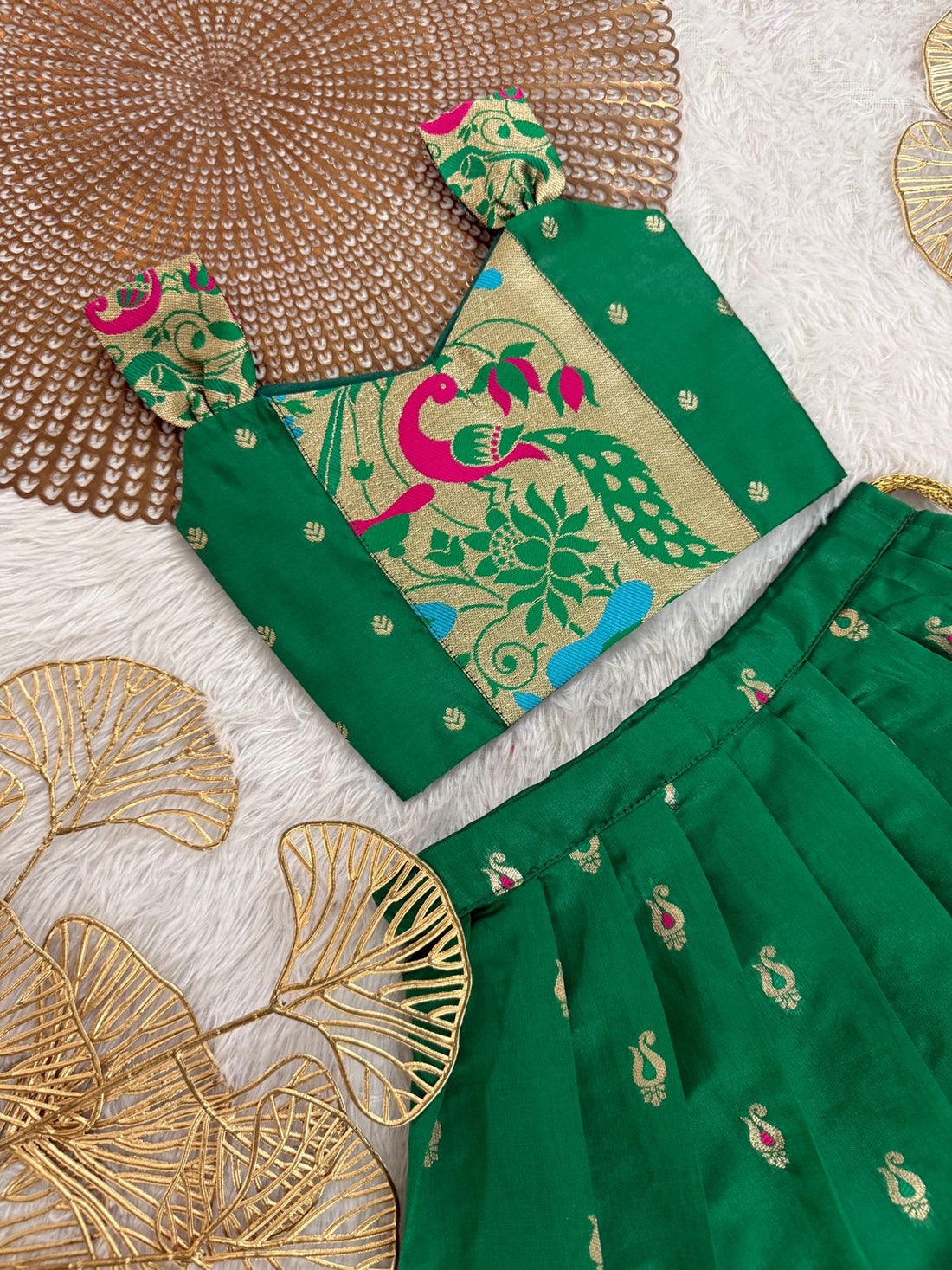 Mayuri - Green Designer Minipattu