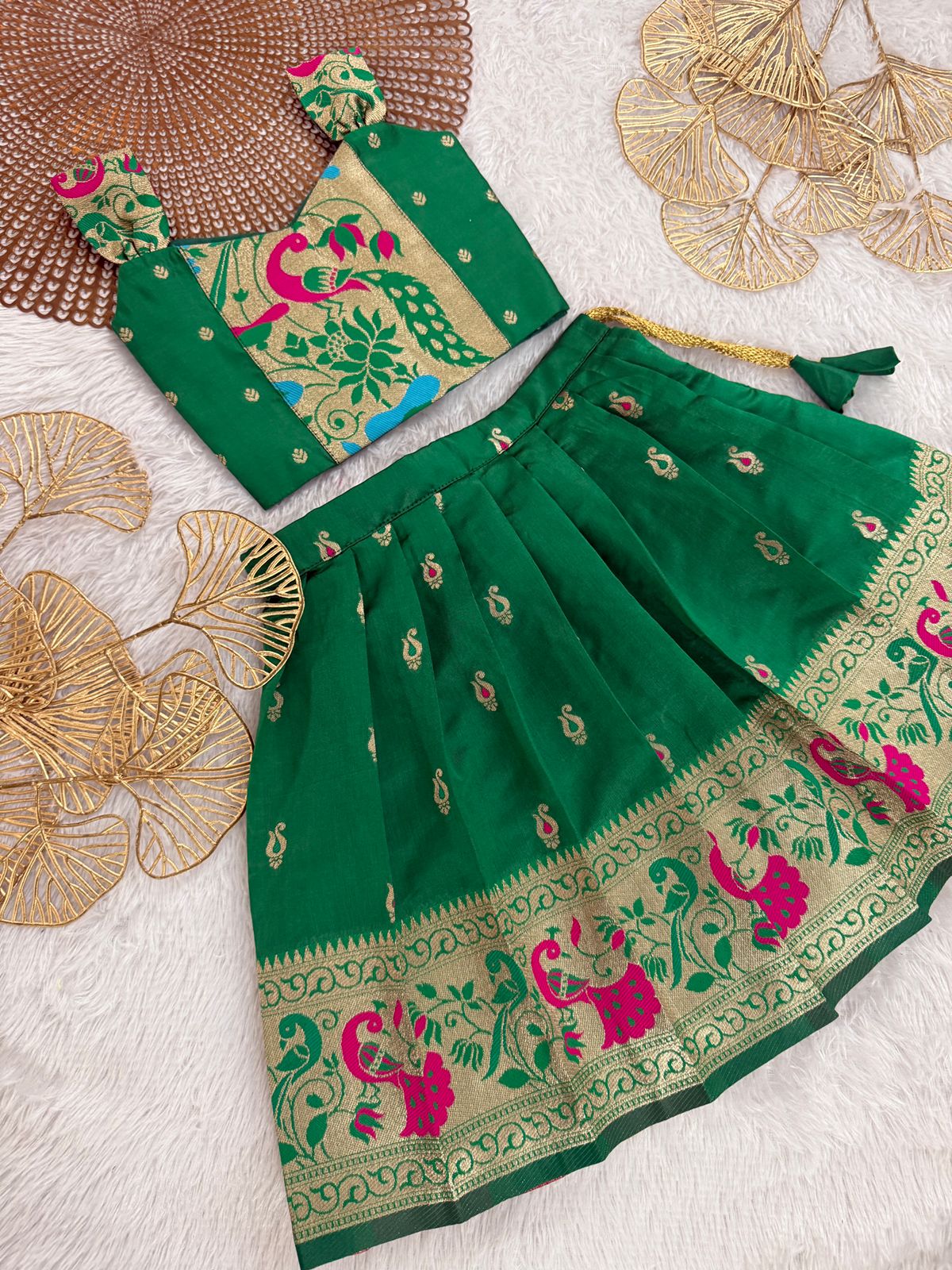 Mayuri - Green Designer Minipattu