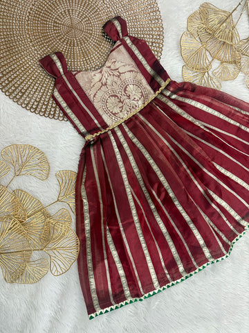 Raaga - Maroon Frock Minipattu