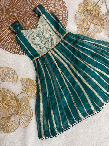 Raaga - Teal Frock Minipattu