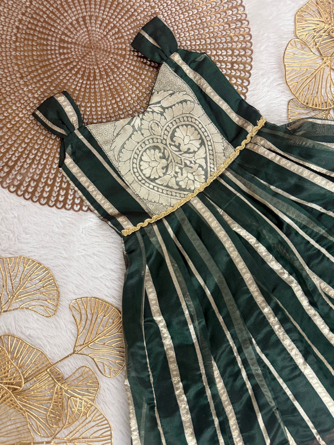 Raaga - Dark Green Frock Minipattu
