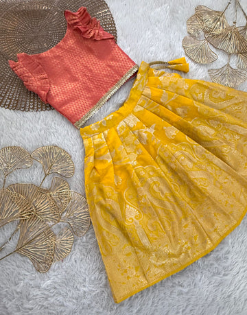 Sana - Peach Yellow Minipattu