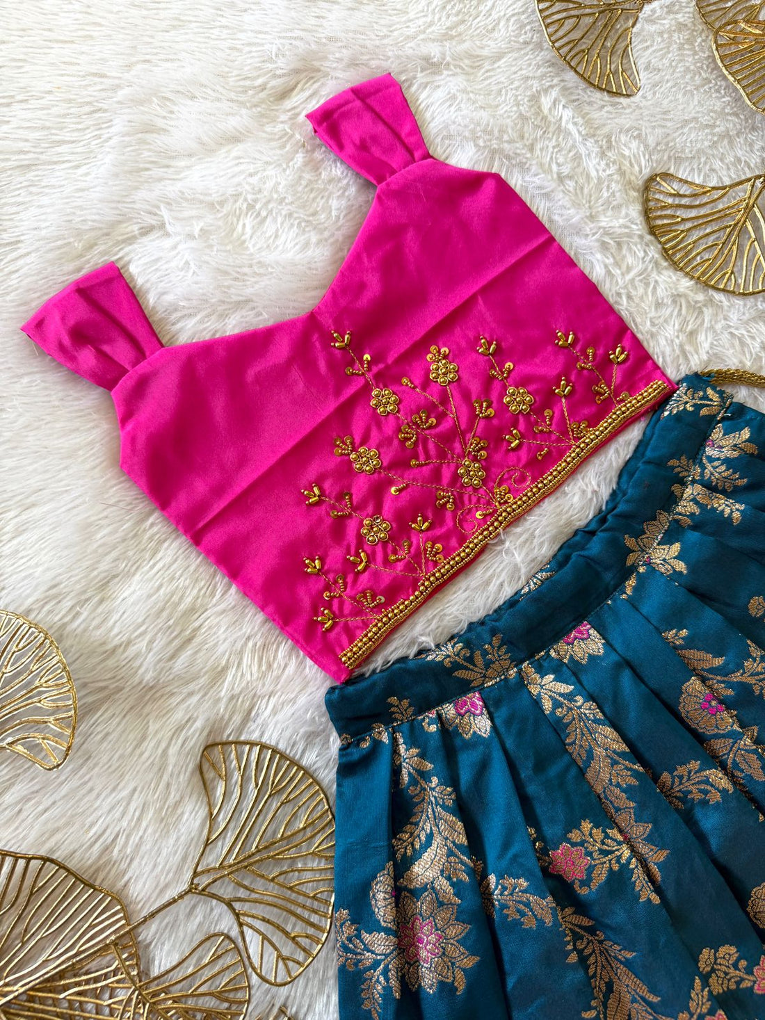 Diya - Pink Blue Designer Minipattu