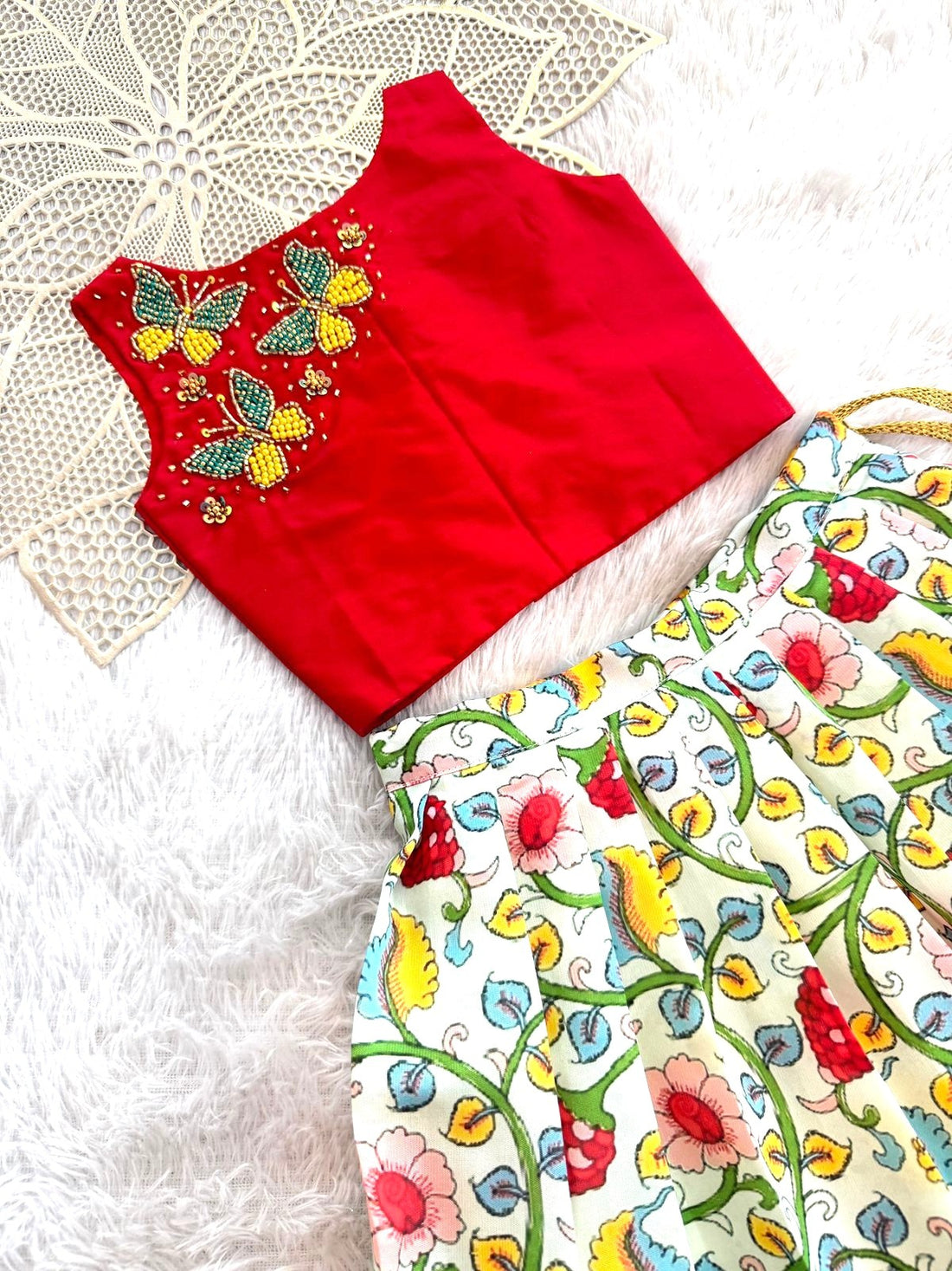 Varnika - Red Kalamkari Minipattu