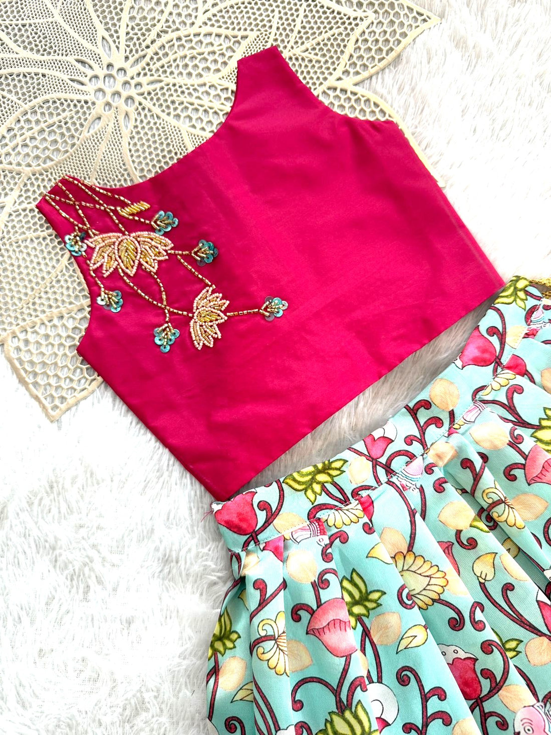 Varnika - Pink Kalamkari Minipattu