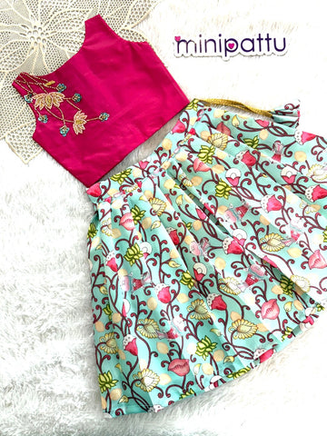 Varnika - Pink Kalamkari Minipattu